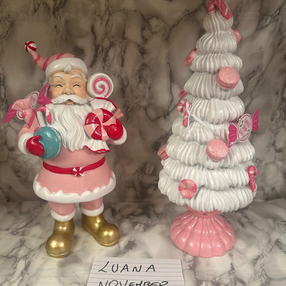 Festive Santa and Tree Holiday Decor Set